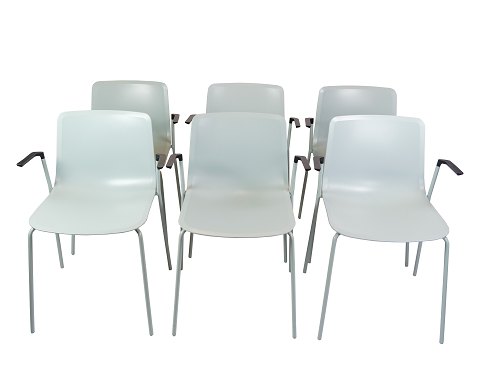 Set Of 6 Pato Chairs - Lacquered In Blue With Black Armrests - Hee Willing & 
Ludvik - Fredericia Furniture
Great condition
