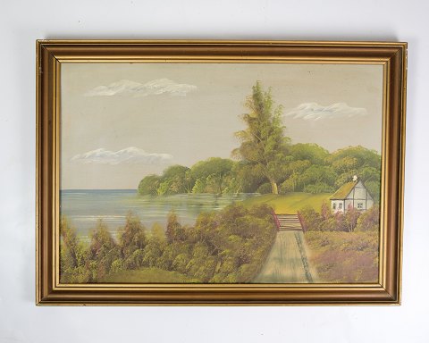 Painting On Canvas -  Gilded Frame - 1960s
Great condition
