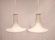 A pair of small "Mandarin" pendants designed by Michael Bang for 
Holmegaard/Royal Copenhagen.
5000m2 showroom.