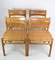 Set of four dining room chairs, Wicker seat, Børge Mogensen, C.M Madsen furniture factory, 1960