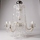 Prisme chandelier - Five glass arms - Electric - circa 1890