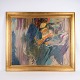 Olie Maleri På Lærred - Guldramme - Abstrakt - Motiv Af Kvinde - Ukendt Kunstner 
År 1930erne
