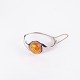 Silver and amber bangle with unique design