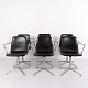 Paustian Spinal 44 Conference Chairs in Black Leather, Set of 6, Danish Design
