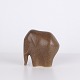 Knud Basse Elephant Figure in Brown Glazed Ceramic, Danish Design, 1960s