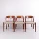 Set of 6 N.O. Møller Model 75 Dining Chairs in Solid Teak