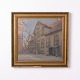 Oil Painting on Canvas with Motif of Older Building in Gold-Tone Wooden Frame Dated 1916 by Bertel Mathias Hansen-Svaneke (1883-1937)