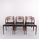 Set of 6 Model 78 Dining Chairs in Rosewood by N.O. Møller for J.L. Møllers Møbelfabrik