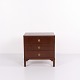 Mahogany Chest of Drawers with 3 Drawers and Brass Handles 1930s