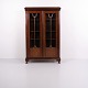 Display Cabinet in Hand-Polished Mahogany with Glass Doors, English Style, 19th Century