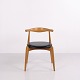 Hans J. Wegner CH20 Chair in Oak and Black Leather for Carl Hansen & Søn
