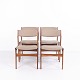 Set of Four Erik Buch Rosewood Dining Chairs with Fabric Danish Design 1960s