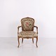 Antique Louis XV Style Armchair with Floral Tapestry Upholstery circa 1880–1910
